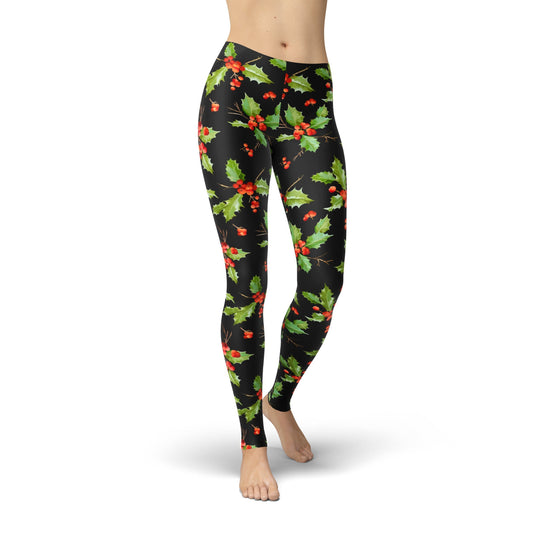 Jean Holiday Holly Leggings