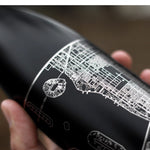 Milwaukee - Wisconsin Map Insulated Bottle in Matte Black