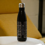 Milwaukee - Wisconsin Map Insulated Bottle in Matte Black