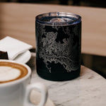 Portland - Oregon Map Insulated Cup in Matte Black