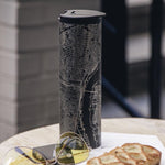 San Antonio - Texas Map Tumbler in Matte Black